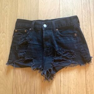 Aeropostale black boyfriend jean short size 000